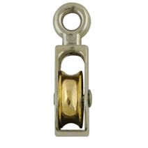 1 poulie a œil fixe 1 galet Zamak nickele ø37mm 