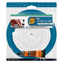 Joint Blanc rond Ø6mm avec tube de colle - PYROFEU