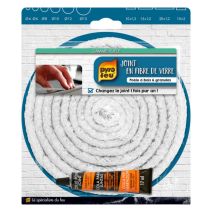 Joint Blanc rond Ø10 mm avec tube de colle - PYROFEU