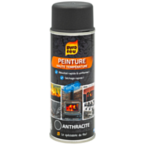 Peinture thermique en aérosol anthracite 500 ml - PYROFEU