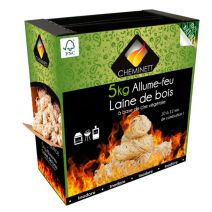 Allume feu Barbecue Poêle et Cheminée Laine de bois et cire 5kg