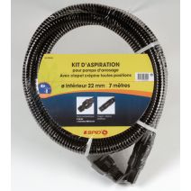 kit d'aspiration plastique Ø22 mm 7 m - SPIDO
