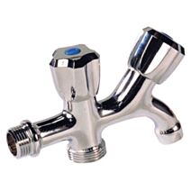 Robinet double-2 têtes M15/21-M20/27