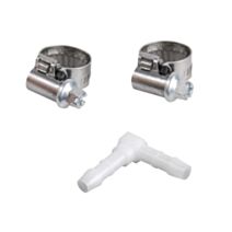 Coude plastique Ø4 mm + 2 colliers - SPID'O