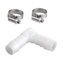 Coude plastique Ø12 mm + 2 colliers - SPID'O