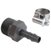 Raccord polyamide Ø6 mm 3/8'' + collier - SPID'O