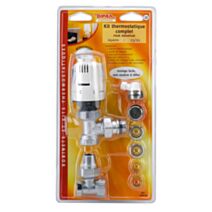Kit complet pour radiateur thermostatique15/21 équerre - DIPRA