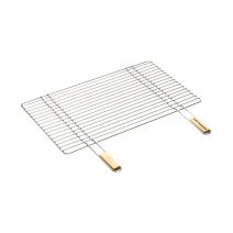 Grille barbecue en acier chromé double poignée 67cm x 40cm - COOK'IN GARDEN