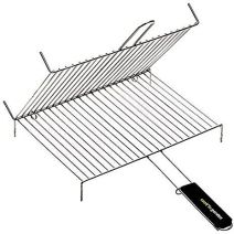 Grille barbecue double à pieds 40 x 30cm chromé- COOK'IN GARDEN