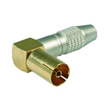 Fiche femelle coale coudée 9.52mm connectique or hq - OPTEX