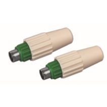 2 fiches coaxiales mâle 9mm - OPTEX
