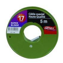 Câble coaxial blanc 17VATC 5m - OPTEX