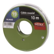 Câble coaxial blanc 19VATC 10m - OPTEX