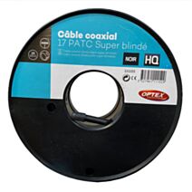 Câble coaxial 17PATC noir en rouleau de 15m - OPTEX