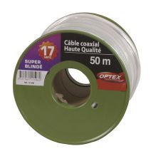 Câble coaxial blanc 17VATC 50m - OPTEX