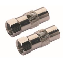2 adaptateurs fiche F mâle/9,52mm mâle et fiche F mâle/9,52mm femelle - OPTEX