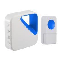 Carillon sans fil portée 150 mètres blanc et bleu