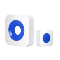 Sonnette sans fil blanc/bleu portée 200m