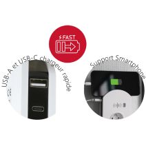 Sonnette sans fil 
avec support et 2 usb