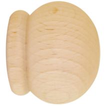 Lot de 2 embouts de barre à rideau en bois massif anglais Ø20 brut