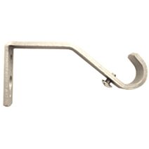 Lot de 2 supports métal ouverts simples Ø16 80 mm chromé brossé