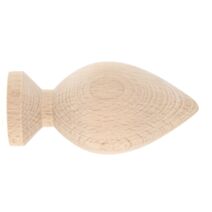 1 décor bois d'extrémité bi-cône Ø35 brut