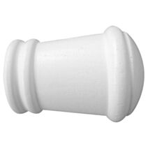 2 embouts bois Ø20 laqué blanc