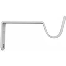 2 supports métal ouverts Ø20 80mm blanc brillant