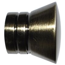 1 embout métal pommeau strié Ø20 effet laiton vieilli