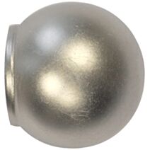 2 embouts métal boule Ø20 nickel