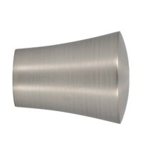 Embout de barre à rideau en métal Ø20 Medium chrome mat
