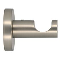 Support tige pour barre à  rideau en métal Ø20 42mm chrome mat