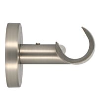 Support de barre à rideau en métal Ø20 ouvert 50 mm chromé mat