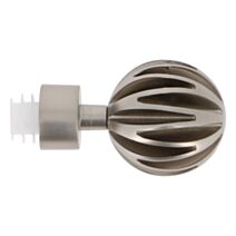 2 embouts métal d20 boule design easy fix chrome mat - MOBOIS