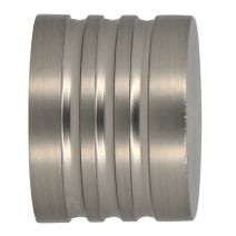 2 Embouts métal Ø20mm Minium Chromé Mat