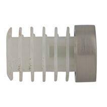 Embout de barre à rideau en métal Ø20 Fermium chrome mat