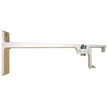 2 supports muraux métal simples 24x16 avancée 120mm laqué bl