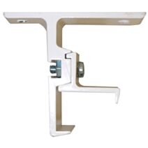 2 supports muraux métal simples 24x16 avancée 40 mm laqué blanc