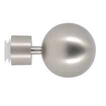 Embout métal Ø28mm Boule Chromé Mat