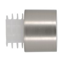 2 Embouts métal Ø28mm Bouchon Chromé Mat