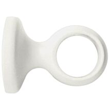 1 support bois monobloc court Ø28 50mm laqué blanc - MOBOIS