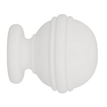 Embout boule rainurée à visser bois classique ø 28mm laqué blanc - MOBOIS