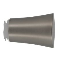 Embout métal Ø28mm Pommeau Chromé Mat