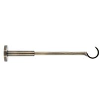 Support de barre à rideau en métal Ø28 œil ouvert 1m70-3m coloris doré vieilli