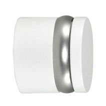 2 embouts bois bouchon bague métal Ø28 laqué blanc MOBOIS
