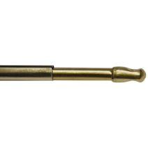 2 tringles de vitrage métal rondes extensibles de 30 à 50cm + 4 pitons plastique doré MOBOIS