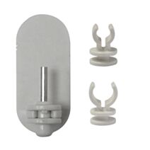2 pitons plastique Neofix+ adhésifs pour tringle de vitrage "3 en 1" blanc - MOBOIS