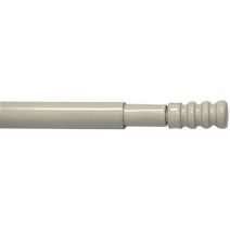 1 tringle de vitrage métal cylindre strié Ø7 extensible de 40 à 65cm blanc brillant MOBOIS 