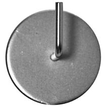 2 supports métal ronds adhésifs pour tringle Ø10 nickel mat - MOBOIS