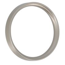 10 Anneaux métal Plats D52 Chromé Mat